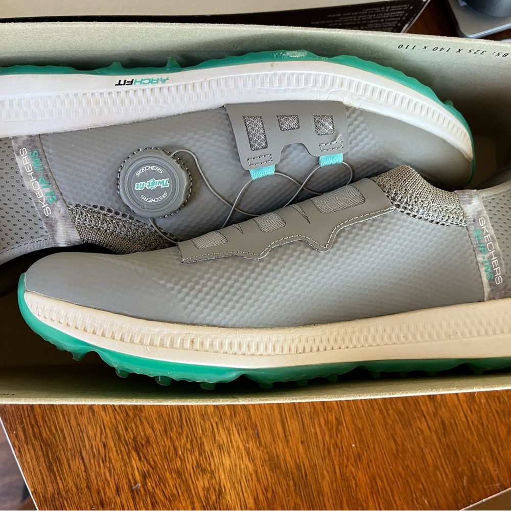 Skechers Performance Go Golf Women's Elite 5 - Slip 'In Shoes Gray Aqua size 9